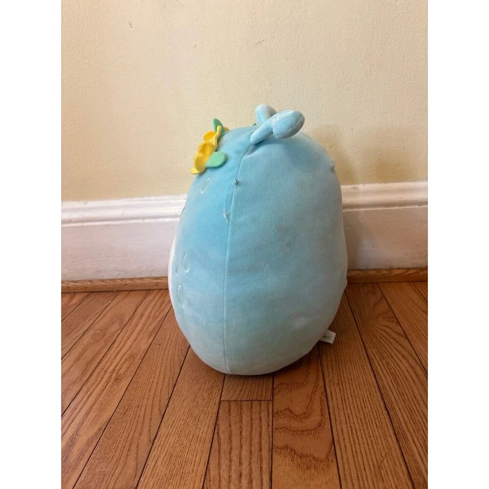 Squishmellow stuffed animal blue yellow flowers 12